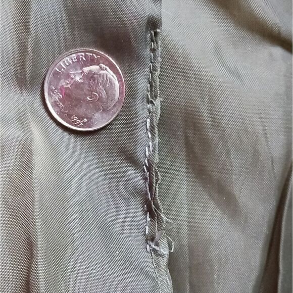 Y2K/90s chartreuse green full zip‎ down fill blend winter ski jacket M - Picture 14 of 14